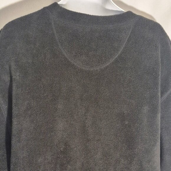 BASIC EDITIONS fleece sweatshirt black in size 2-XL - Picture 7 of 9